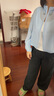 顏域藍(lán)色薄款防曬開衫女夏裝2025新款透氣寬松外搭氣質(zhì)立領(lǐng)短外套 藍(lán)色 M 曬單實拍圖