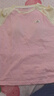 帶胸墊睡衣女上衣短袖2025夏免文胸純棉薄款半袖可外穿家居服t恤 粉色壓條 L （100-120斤） 曬單實(shí)拍圖