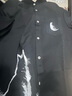 真維斯（Jeanswest）冰絲短袖襯衫男士外套夏季薄款工裝潮牌寬松上衣夏天高級感襯衣服 【冰絲涼感】黑色(月下貓) L (175) (收藏加購優(yōu)先發(fā)) 曬單實(shí)拍圖