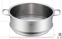 Momscook 304不銹鋼單層通用蒸屜蒸格26/28CM 28CM蒸格ZG2813N 1層 28cm 曬單實(shí)拍圖