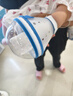歐弗嬰兒防抓手套寶寶防撓防咬手指手術術后防護伊麗莎白圈罩防撞輸液 固定扎帶款 S碼 曬單實拍圖