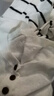 美洋（MEIYANG）亞麻棉二號針織衫 UPW亞麻棉_細條紋圓領(lǐng)半排扣 白色 S 曬單實(shí)拍圖