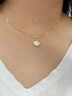 中國黃金CHINA GOLD一貝子黃金項鏈女足金鉆石吊墜七夕情人節(jié)禮物送女友老婆生日實用 京速達-足金倍愛鉆石吊墜+s925鏈 曬單實拍圖