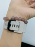 兜兜格波浪iwatchS10運動適用蘋果手表表帶applewatch8/7/6代SE情侶9新款ultra2潮牌49男女42硅膠帶46MM 星光色【波浪菱形柔軟腕帶】 iwatch S10【46mm】 曬單實拍圖