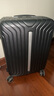 新秀麗（Samsonite）行李箱20英寸登機箱輕量框架黑色拉桿箱時(shí)尚豎紋旅行箱QA7*09001 曬單實(shí)拍圖
