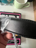 NOSSKISS國際奢侈品牌男士商務皮帶真皮荔枝紋頭層牛皮G字銅扣父親節(jié)禮物 G01:金扣G+黑色帶身(背面土黃色) 100cm 曬單實拍圖