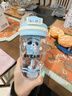 BOSHENG可愛(ài)水杯女生夏季雙飲塑料杯tritan材質(zhì)2025新款學(xué)生便攜泡茶杯子 藍色【tritan+雙飲+獨立茶倉】 600ML 曬單實(shí)拍圖