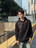 回力連帽衛(wèi)衣情侶hiphop嘻哈潮牌男女同款秋季新款涂鴉重磅設(shè)計(jì)感外套 黑色(涂鴉風(fēng)格男) L /175(回力潮牌 品質(zhì)保障) 曬單實(shí)拍圖