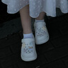 名創(chuàng)優(yōu)品（MINISO）洞洞鞋男女夏季外穿涼鞋防滑厚底踩屎感包頭涼拖鞋 卡其+海洋星星 曬單實拍圖
