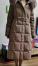 坦博爾羽絨服長款女士可脫卸毛領鵝絨冬季保暖外套520868A燕麥摩卡165 曬單實拍圖