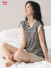 貓人【送女友禮物】帶胸墊女睡衣夏無袖背心家居服套裝可外穿薄款新款 曬單實(shí)拍圖