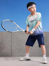 McTicco男童夏裝套裝兒童速干短袖2025新款夏季運動短褲大童冰絲羽毛球服 17097漸變藍(lán) 【涼感速干】 120 120cm 曬單實拍圖