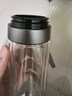 閩藍藍雙層玻璃杯茶水分離男士一鍵開蓋便攜車載高硼硅耐高溫防摔泡茶杯 鋼本灰500ml【提繩款+升級加厚】 曬單實拍圖