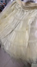 闊色（kuose）黃色拼接網紗蛋糕裙半身裙子女2025春夏季新款a字長裙仙女裙 黃色 M 曬單實拍圖
