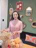 羅蒙（ROMON）加厚禮服連衣裙媽媽結婚加絨套裝喜婆婆婚宴裝秋冬兩件套旗袍裙子 粉色加絨 XL 85-105 曬單實(shí)拍圖