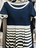 安莉芳2025專(zhuān)柜新品短袖條紋海軍風(fēng)女士連體泳衣裙裝顯瘦泳裝ES00265 深藍色HBL L 曬單實(shí)拍圖