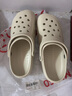 名創(chuàng)優(yōu)品（MINISO）洞洞鞋女男夏季外穿沙灘涼鞋防滑厚底踩屎感包頭涼拖鞋骨白38-39 曬單實拍圖