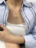 中國黃金玫瑰花黃金項鏈女2025新款足金吊墜教師節禮物送老師生日送女友 浪漫玫瑰足金吊墜【贈S925鏈 京速達】 曬單實(shí)拍圖
