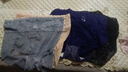 靚芯依 4條 女士內(nèi)褲女蕾絲性感中腰提臀透氣無痕內(nèi)褲女純棉檔三角褲頭 4條：寶藍(lán)色+黑色+灰色+膚色 L碼 建議100-125斤 曬單實(shí)拍圖