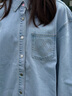 巴拉巴拉balaone女童襯衫兒童長(zhǎng)袖2025新款秋全棉牛仔衫舒適外套 牛仔淺藍(lán)88101 165 曬單實(shí)拍圖