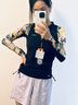 迪卡儂（DECATHLON）泳衣女連體長袖沖浪服保守上衣泡溫泉花卉密語-4813407 曬單實拍圖