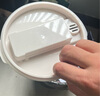 京東京造 泡面碗 上班族304不銹鋼飯盒小學(xué)生雙層防燙1.3L白色 配筷勺 曬單實拍圖