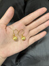 佐卡伊黃金拉絲圓球耳釘足金999復(fù)古風(fēng)耳墜耳掛時(shí)尚新款女友禮物 足金耳墜（約2.79克/多退少補(bǔ)） 曬單實(shí)拍圖