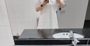 絲柏舍泡泡袖連衣裙2025夏季新款女裝清新鏤空拼接圓領中長裙 曬單實拍圖