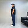 胖哥哥大碼男士彎刀褲顯瘦胖子休閑褲男加肥加大寬松肥佬男褲胖人穿搭 黑色 6XL （280-300斤） 曬單實拍圖