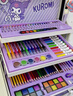 慢作 庫洛米繪畫(huà)套裝禮盒開(kāi)學(xué)大禮包兒童水彩筆畫(huà)畫(huà)套裝小女孩生日禮物幼兒園小學(xué)生美術(shù)彩色筆可水洗 【庫洛米】160件豪華繪畫(huà)套裝 曬單實(shí)拍圖