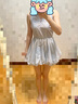 UR2025春季新款女裝時(shí)尚休閑高腰連帽花苞連衣裙UYV750024 淺灰 S 曬單實(shí)拍圖