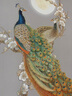 曼遇青絲浮雕燙金孔雀裝飾畫玄關(guān)背景墻掛畫客廳餐廳過道中式輕奢壁畫豎版 ZG101 70X100CM 尊貴金色框 曬單實(shí)拍圖