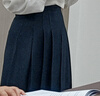 自由系灰色高腰a字百褶半身裙女2025夏季新款正裝裙子顯瘦中長款西裝裙 曬單實拍圖
