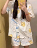嘉綢chiikawa睡衣女款夏季卡通學(xué)生ins日系可愛烏薩奇吉伊小八套裝家 4171雙短輕松熊 M 80-100斤 曬單實拍圖
