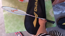 李寧（LI-NING）羽毛球拍碳復(fù)合單拍超輕兒童青少年羽拍KIDS AXFORCE 白色已穿線 曬單實(shí)拍圖