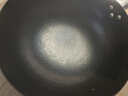 歐樂菲（OLOFE）章丘手打0涂層鐵鍋炒菜鍋手打圓底無涂層大炒勺精熟鐵黑美人32cm 曬單實(shí)拍圖