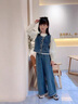 奧特曼童裝女童牛仔套裝2025新款春秋季兒童衣服馬甲三件套韓版女孩秋裝 圖片色 140 建議130-140cm9-10歲 曬單實拍圖