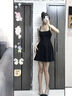 圣保美法式赫本風(fēng)黑色吊帶連衣裙女夏季2025新款小個(gè)子內(nèi)搭a字裙子夏天 黑色短款 S 碼 曬單實(shí)拍圖