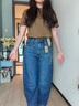 Levi's李維斯25年秋冬新款美式休閑女士BARREL高腰寬松錐形牛仔褲 中藍 24 (31) 曬單實拍圖