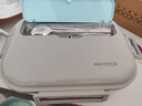 美廚（maxcook）316L不銹鋼飯盒加大4格學(xué)生飯盒餐盤1.6L配餐具袋子藍(lán)MCFT6479 曬單實(shí)拍圖