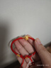 周六福（ZLF）女神節(jié)禮物 黃金轉(zhuǎn)運(yùn)珠女款5D硬金如意福龍紅瑪瑙手繩 定價(jià) 0.46g 曬單實(shí)拍圖