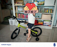 酷騎兒童自行車鎂合金輕便車架避震充氣輪胎初學(xué)者輔助輪周歲禮物16寸 曬單實(shí)拍圖