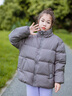 巴拉巴拉兒童羽絨服男童寶寶童裝女童冬裝親子裝洋氣外套立領(lǐng)時(shí)尚 茶灰20707-白鴨絨 150 (充絨量123g） 曬單實(shí)拍圖