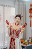 枝己秀禾服婚紗新娘主紗高檔2025新款訂婚服裝新中式結(jié)婚禮服敬酒服 LZ541 M 曬單實(shí)拍圖