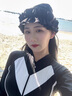 京悠雨德國泳帽大頭圍長發(fā)2025新款不勒頭女士可愛顯臉小超大號不壓 黑色【長發(fā)專用/高彈不勒頭】 曬單實拍圖