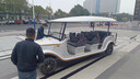 雷賓營(yíng)區(qū)電動(dòng)觀光車四輪8-11-14座景區(qū)旅游游覽接待擺渡車巡邏車售樓處看房車 電瓶定制金 曬單實(shí)拍圖