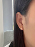 COISE黃金耳環(huán)女999足金愛心耳釘長款耳飾珍珠耳扣生日禮物送女友 黃金耳釘女一對  配送證書 曬單實拍圖