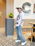 G.DUCKKIDS小黃鴨男童褲子夏季2025新款中大童牛仔褲兒童闊腿防蚊褲男孩長褲 藍(lán)色 120 建議5~6歲【110-120cm】cm 曬單實(shí)拍圖