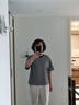 德瑪納【條紋棉t】2025夏季新品圓領(lǐng)落肩打底衫短袖女式t恤 曬單實(shí)拍圖