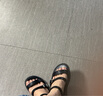 奧康（Aokang）女鞋2025夏季新款涼鞋女平韓版森系平底百搭沙灘羅馬鞋黑色39碼 曬單實(shí)拍圖
